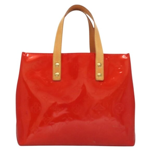 LOUIS VUITTON Monogram Vernis Reade PM Hand Bag Red Rouge - Picture 2 of 16